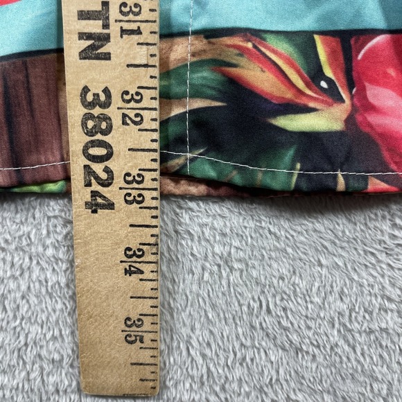 Colorful All Over Print Shirt Men 3XL Button Up Beach Tropical Hawaiian Casual - Picture 8 of 14